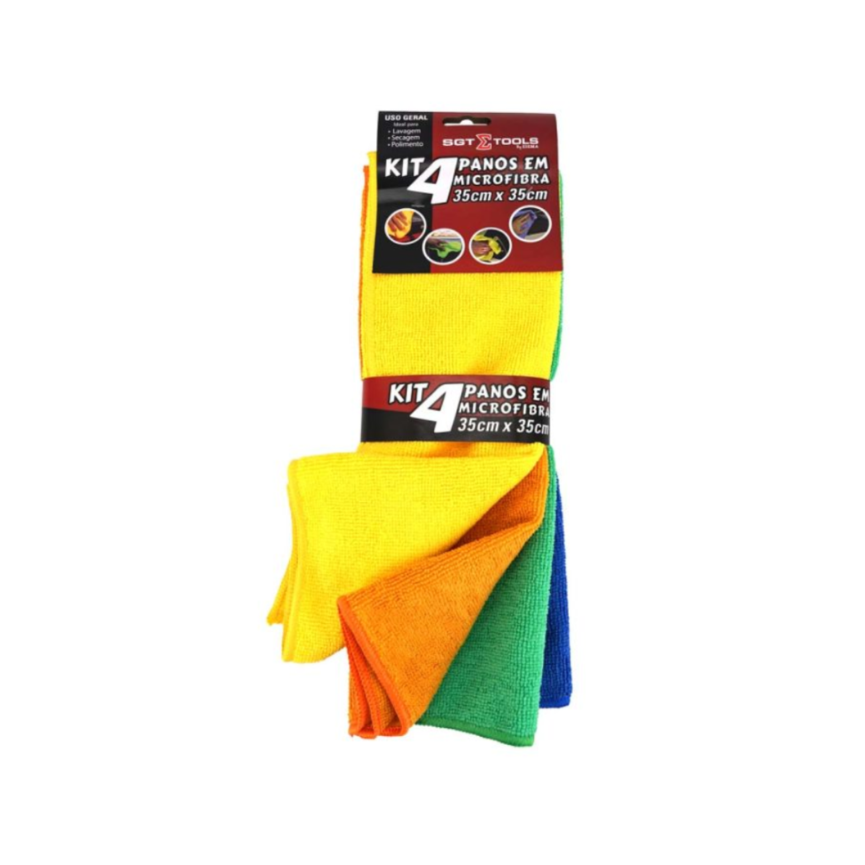 KIT 4 PANOS MICROFIBRA 35X35 SGT