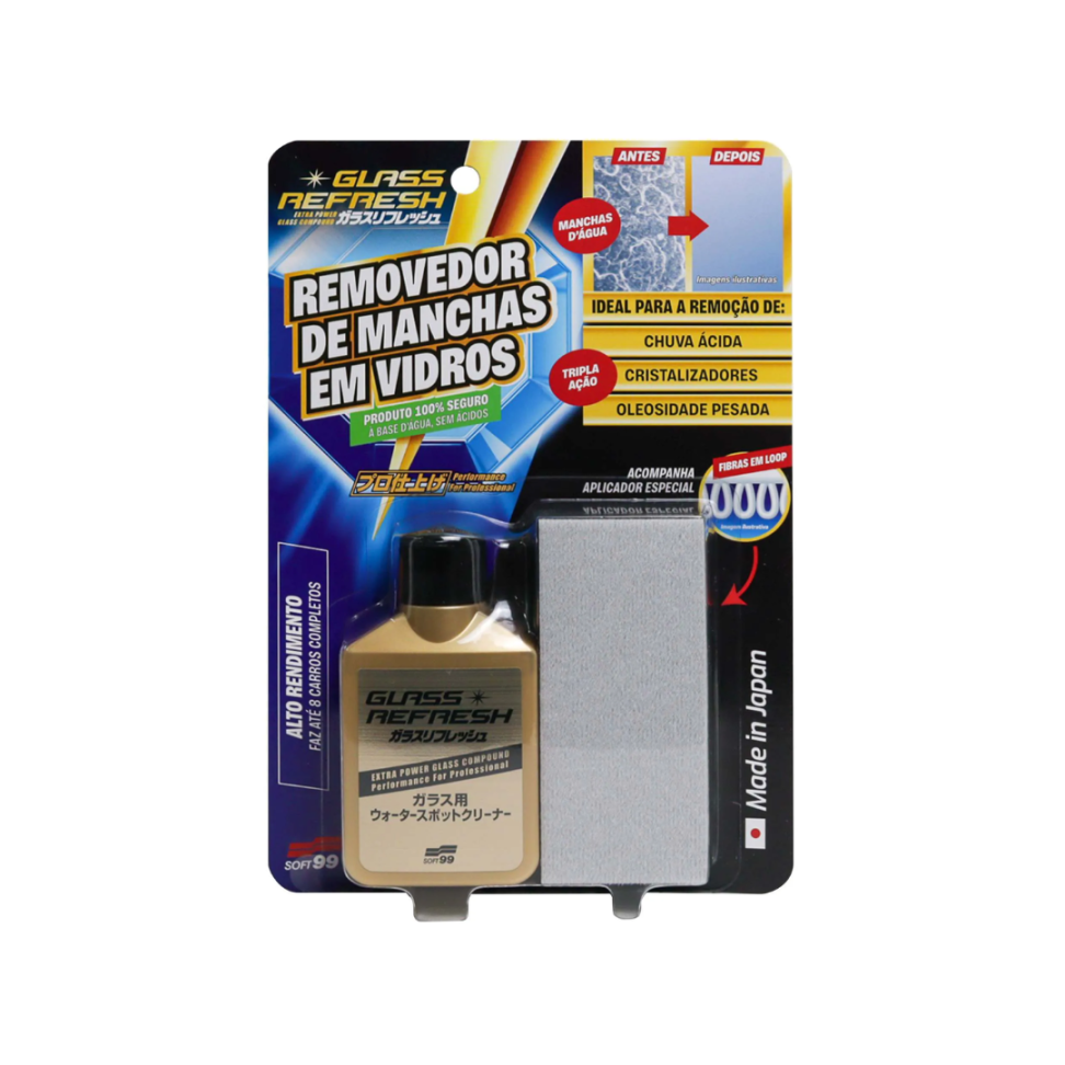 GLASS REFRESH 80ML KIT REMOVE MANCHAS DE VIDRO SOFT99 - #2