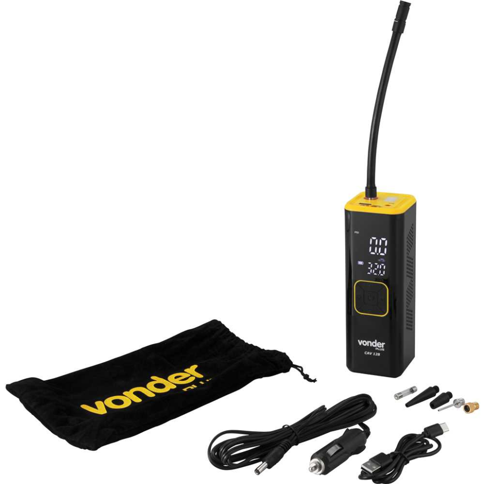 COMPRESSOR AUTO 12V BATERIA PORTATIL  VONDER - #3
