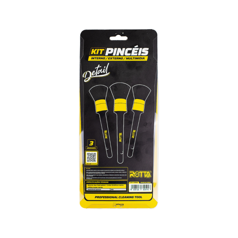 KIT 3 PINCEIS INTERNO/EXTERNO/MULTIMIDIA