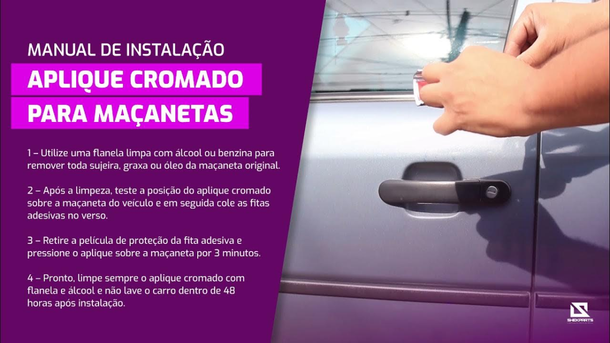 Aplique Maçaneta Cromada Gol Bola Parati Saveiro 2 Porta - #2