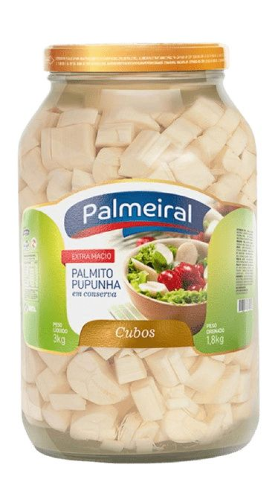 PALMITO PUPUNHA PIC 1.8KG PALMEIRAL EM CUBOS