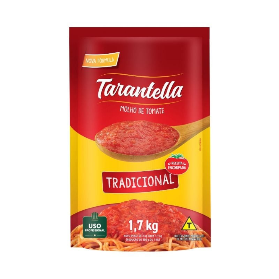 MOLHO REFOG. POUCH 1.7KG TARANTELLA