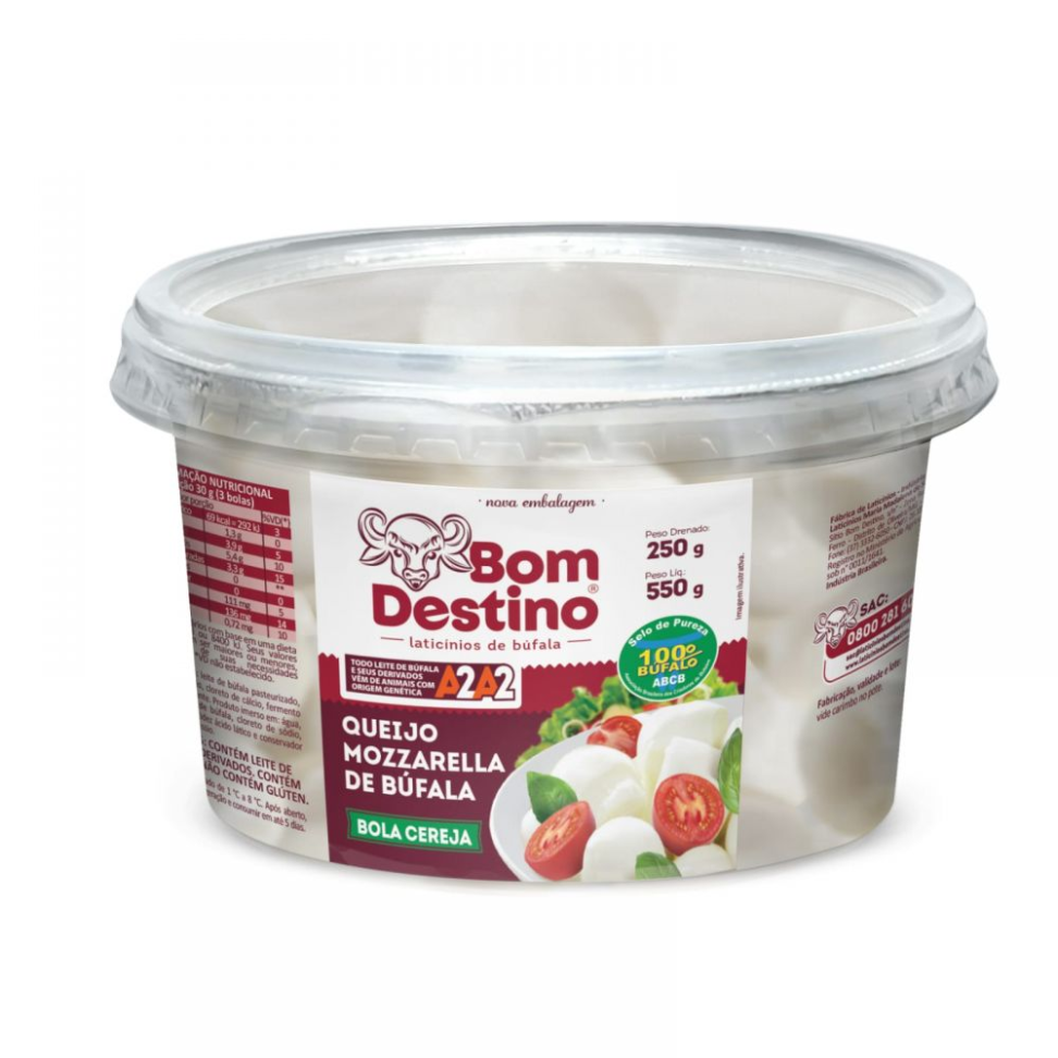 QUEIJO MUSS BUFALA 250G BOM DESTINO BOLA CEREJA