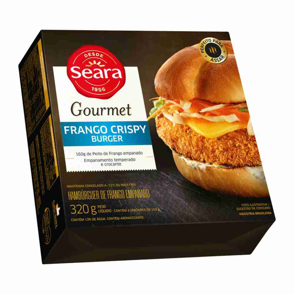 HAMB FRANGO CRISPY 2X160G SEARA