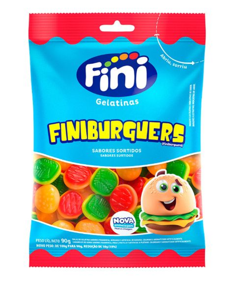 BALA GELATINA 90G FINI FINIBURGUERS