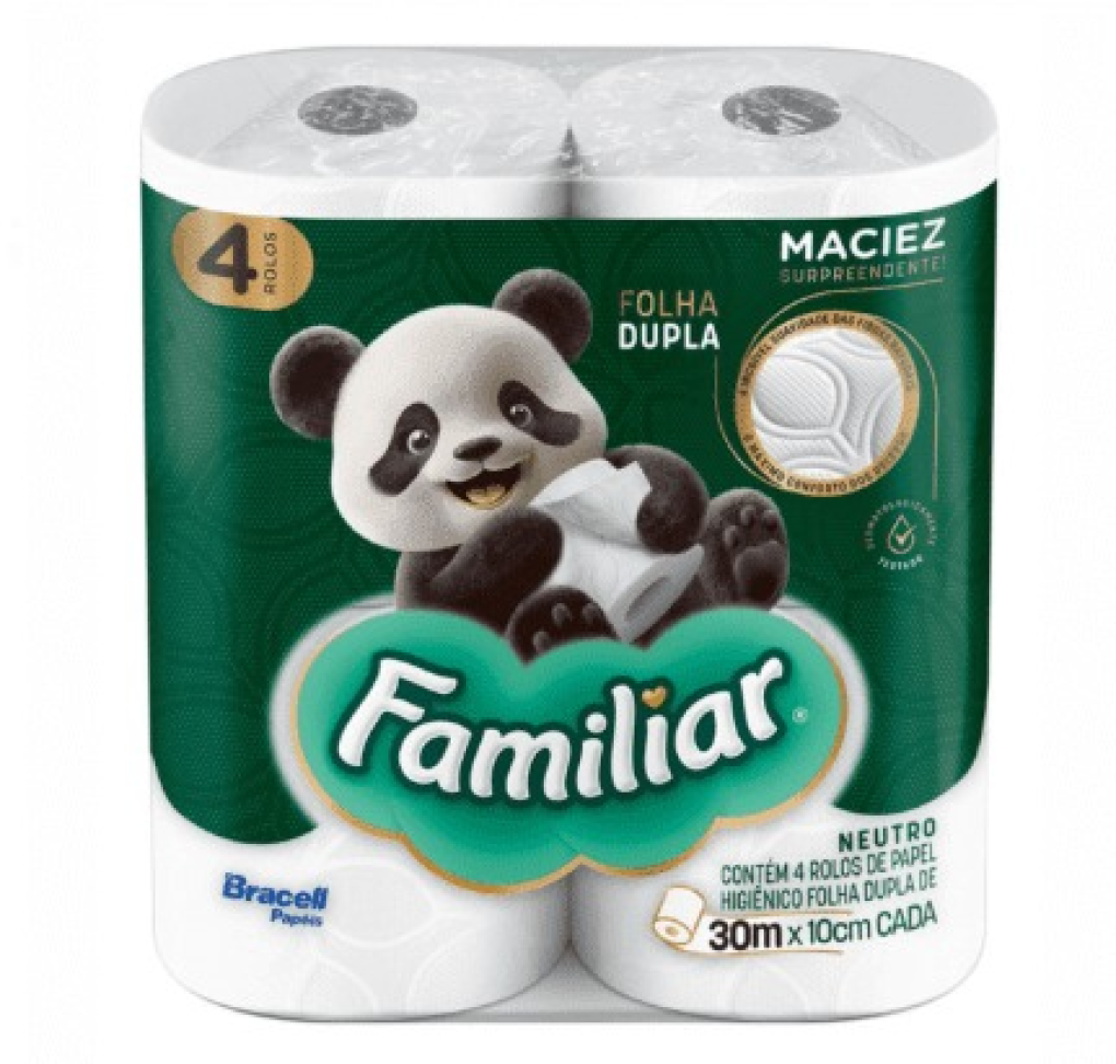 PAPEL HIGIE F.DUPLA 30M 4U FAMILIAR