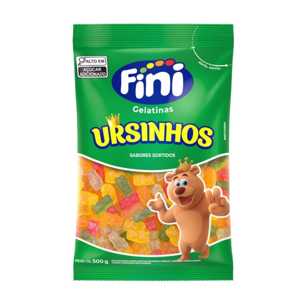 Bala Gelatina 500G Fini Ursinho Brilho