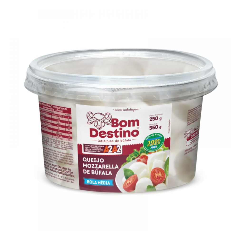 QUEIJO MUSS BUFALA 250G MD BOM DEST BOLA MEDIA