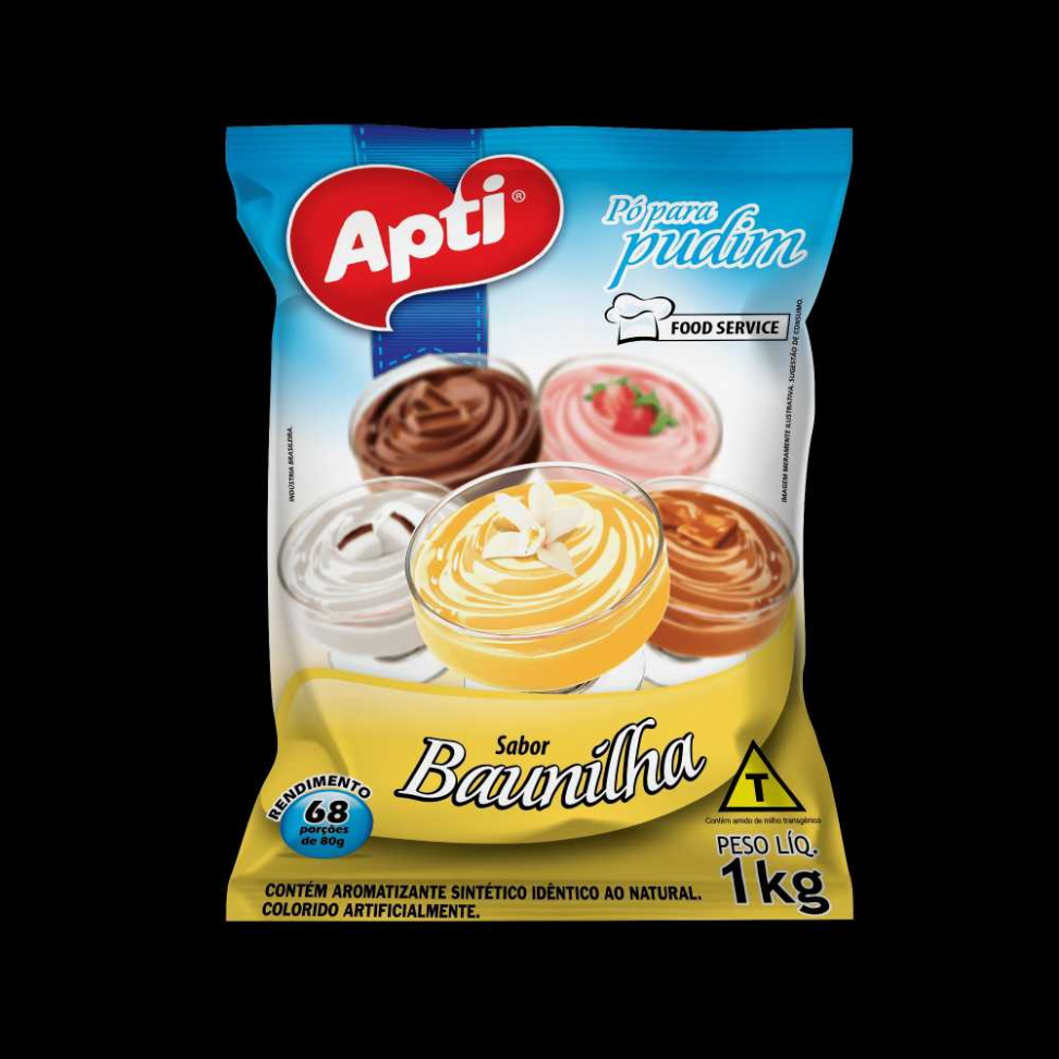 PUDIM PO 1KG APTI BAUNILHA