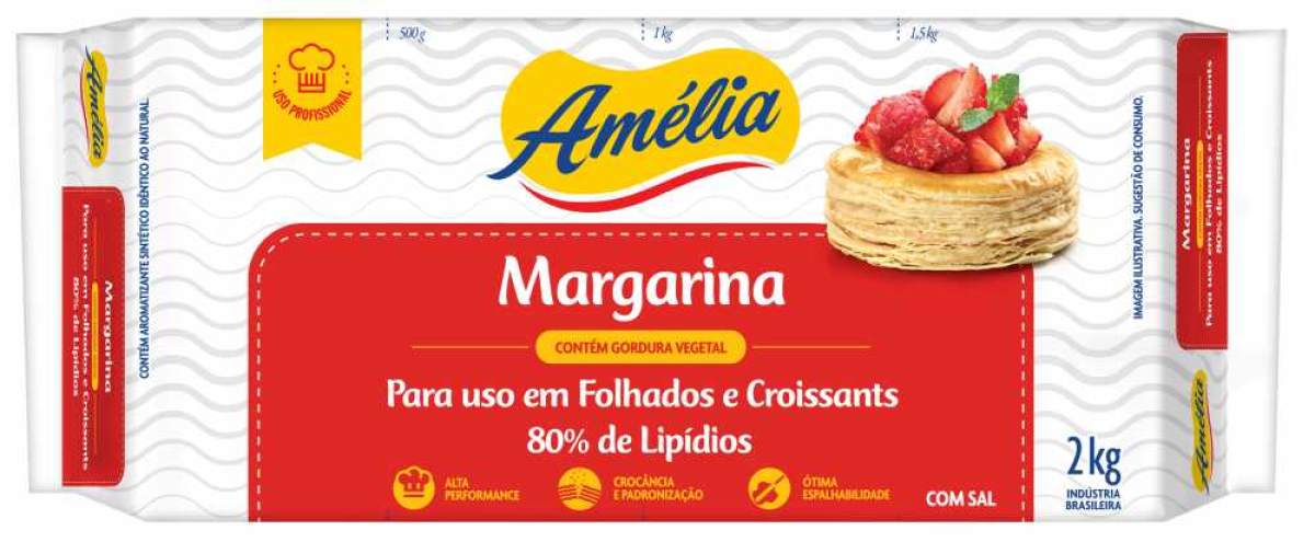 MARG. VEG. 6X2 KG AMELIA FOLHADOS