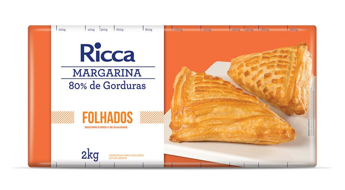 MARG. VEG. 6X2 KG RICCA FOLHADOS