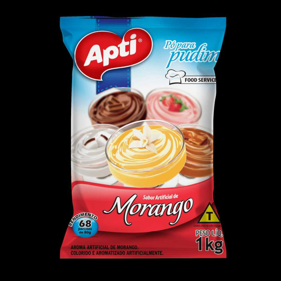 PUDIM PO 1KG APTI MORANGO