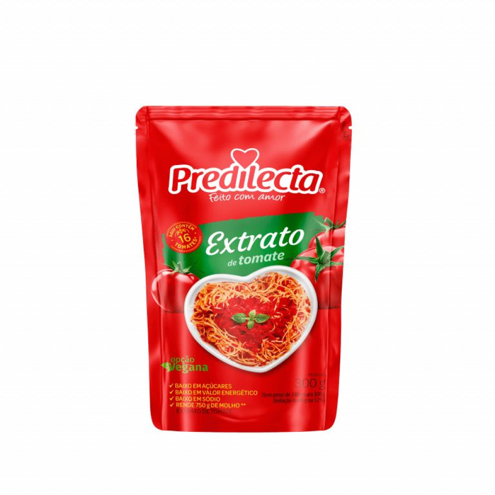 EXTRATO TOMATE POUCH 300G PREDILECT