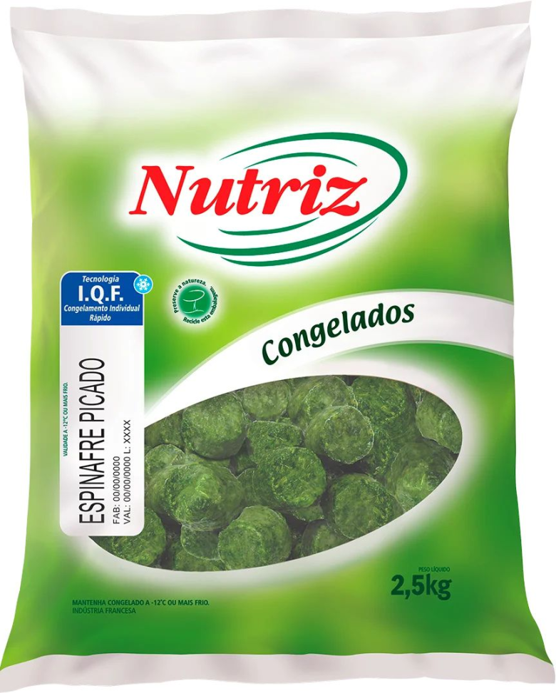 VEG CONG ESPINAFRE PIC 2.5KG NUTRIZ PICADO