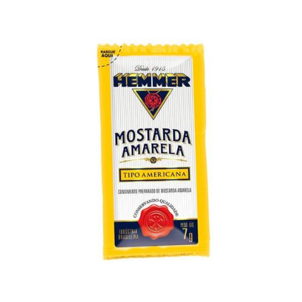 MOSTARDA SACHET 190X7GR HEMMER AMARELA