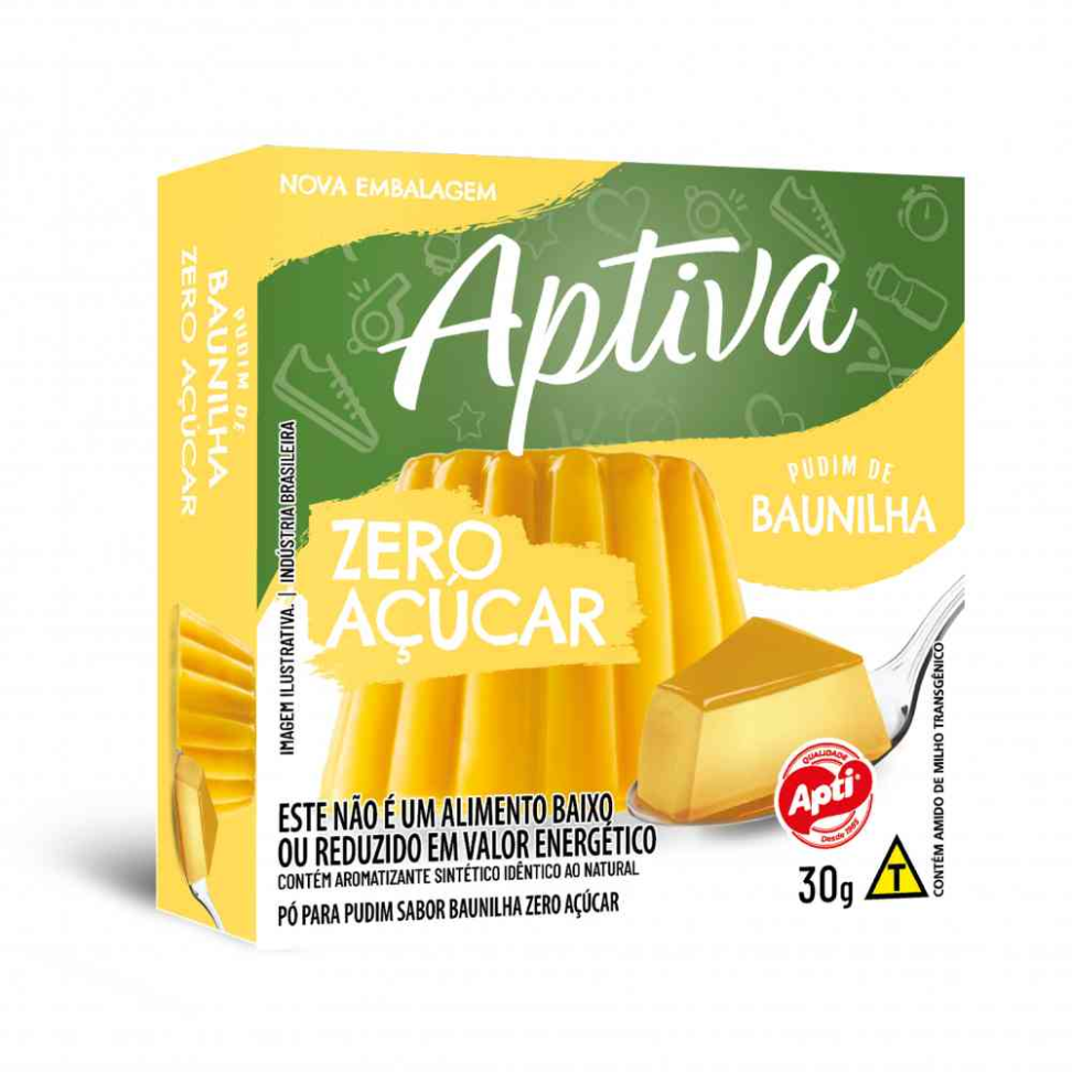 PUDIM ZERO 18X30GR APTIVA BAUNILHA