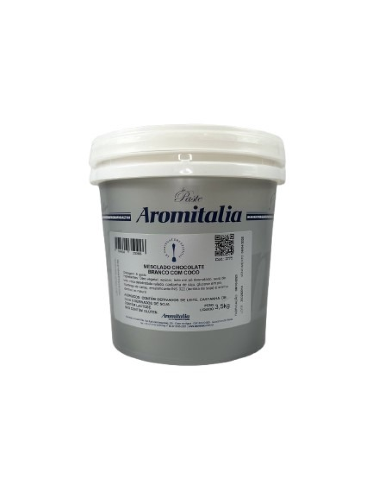 MESCLA CHOC BRANCO 3.5KG AROMITALIA C/ COCO