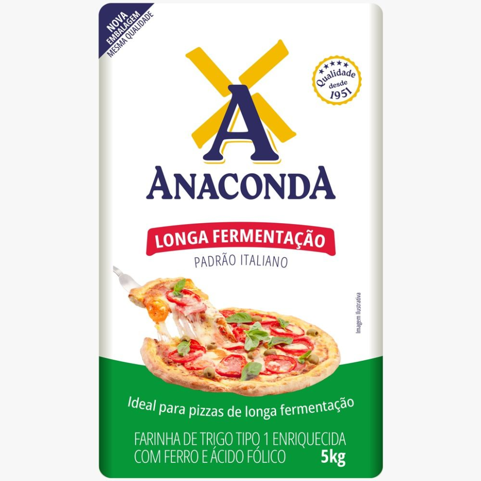 FARINHA TRIGO LF PIZZA 5KG ANACONDA LONGA FERMENT
