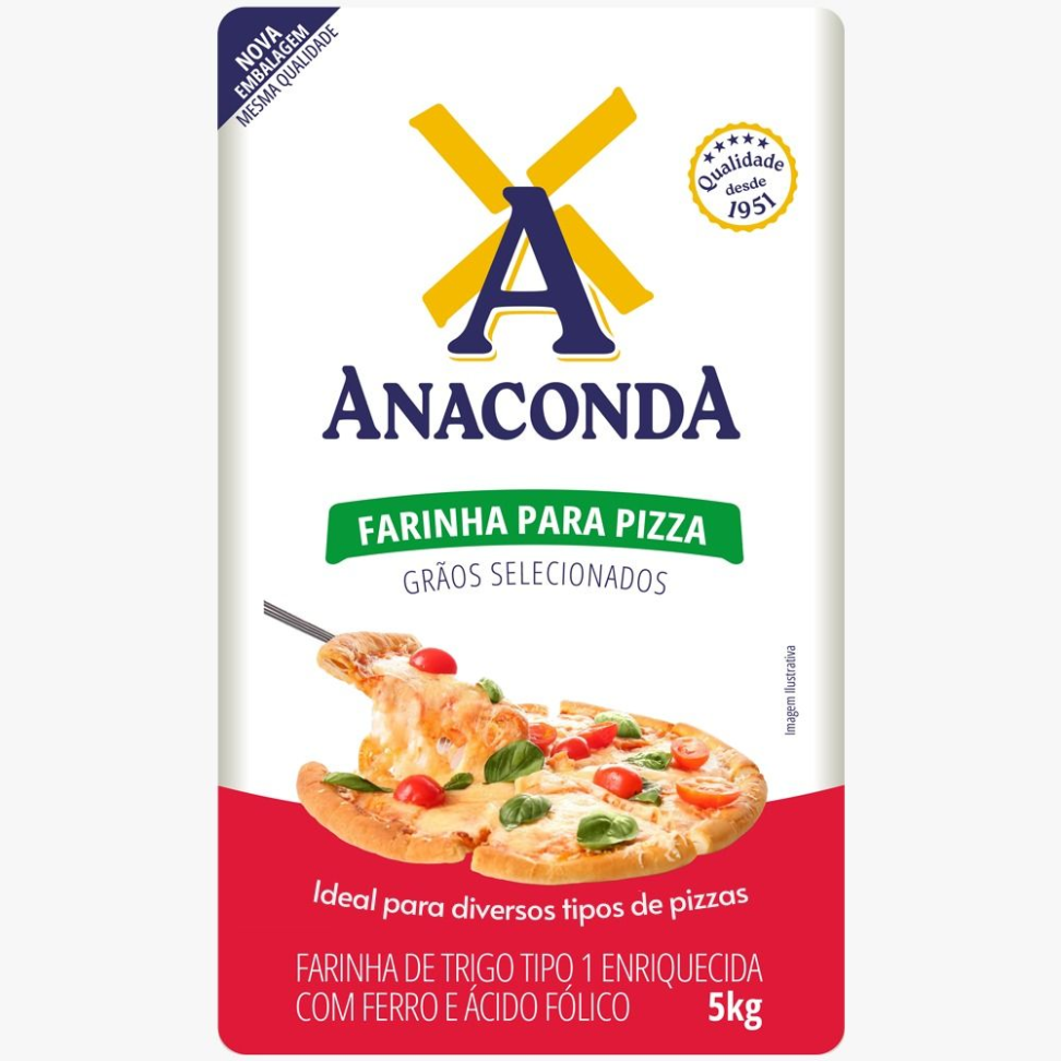 FARINHA TRIGO PIZZA 5KG ANACONDA