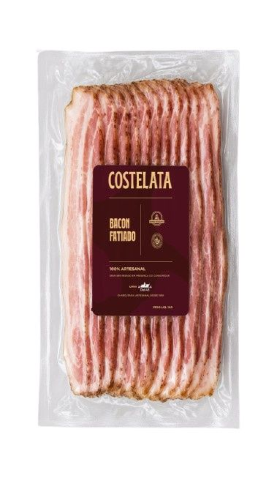 BACON FATIADO 1KG COSTELATA 100% ARTESANAL
