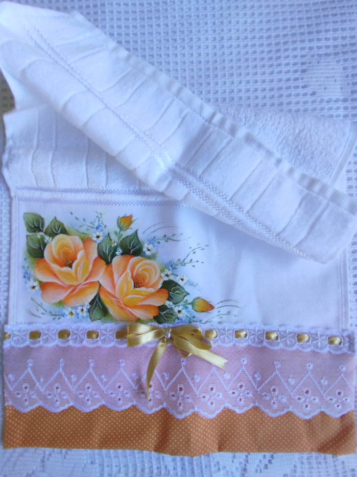 TOALHA DE LAVABO PINTADA A MÃO - #3