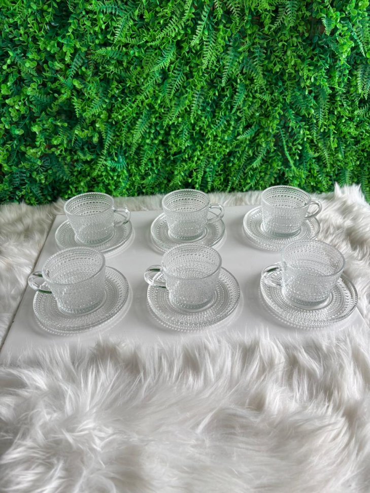Conjunto 6 xícaras de vidro 180ML