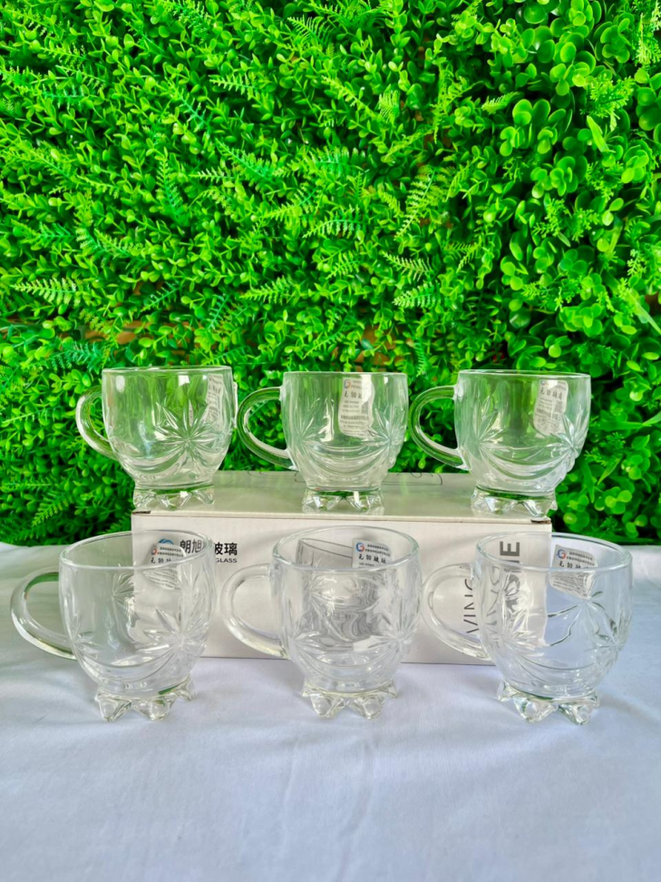 CONJUNTO - 6 XÍCARAS DE VIDRO (165 ML)