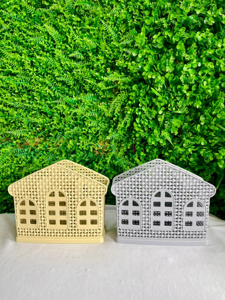 SUPORTE MULTIUSO DE PLÁSTICO COM DIVISÓRIAS - MODELO CASINHA (2 CORES)