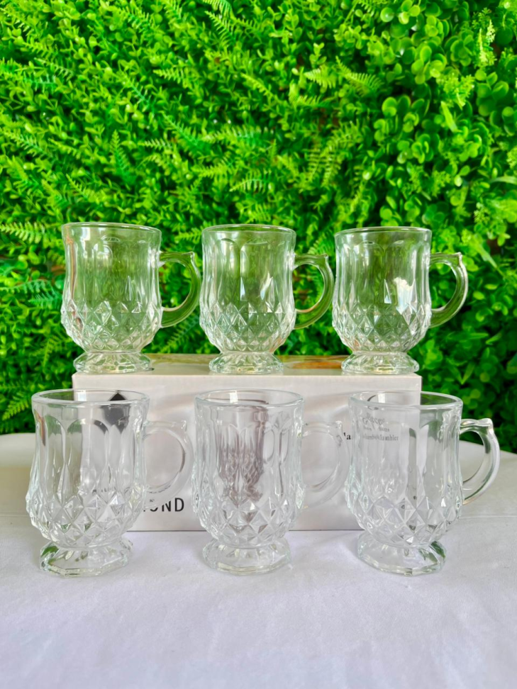 CONJUNTO - 6 CANECAS DE VIDRO PRA CAPUCCINO (TRANSP.) - 115 ML