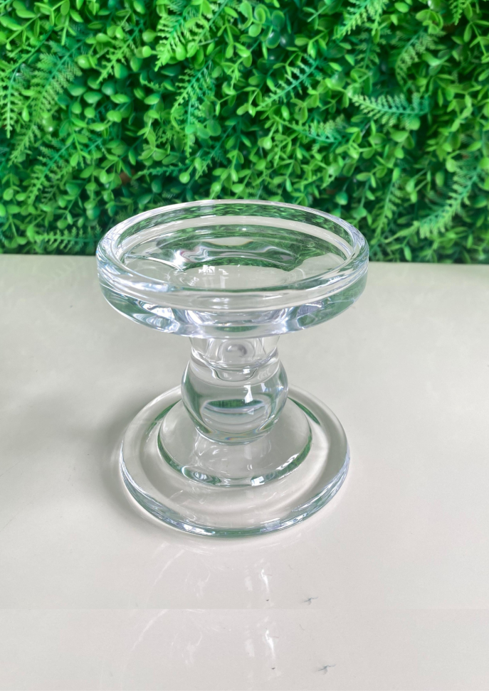 Porta velas de vidro 8cm