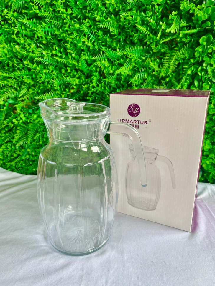 JARRA DE VIDRO COM TAMPA DE ACRÍLICO - 1,8L