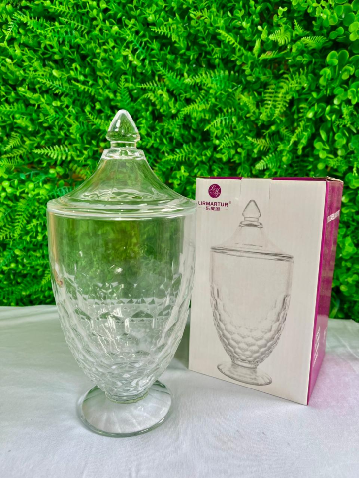 BOMBONIERE DE VIDRO - CAPACIDADE: 890 ML (ALT: 24 CM)