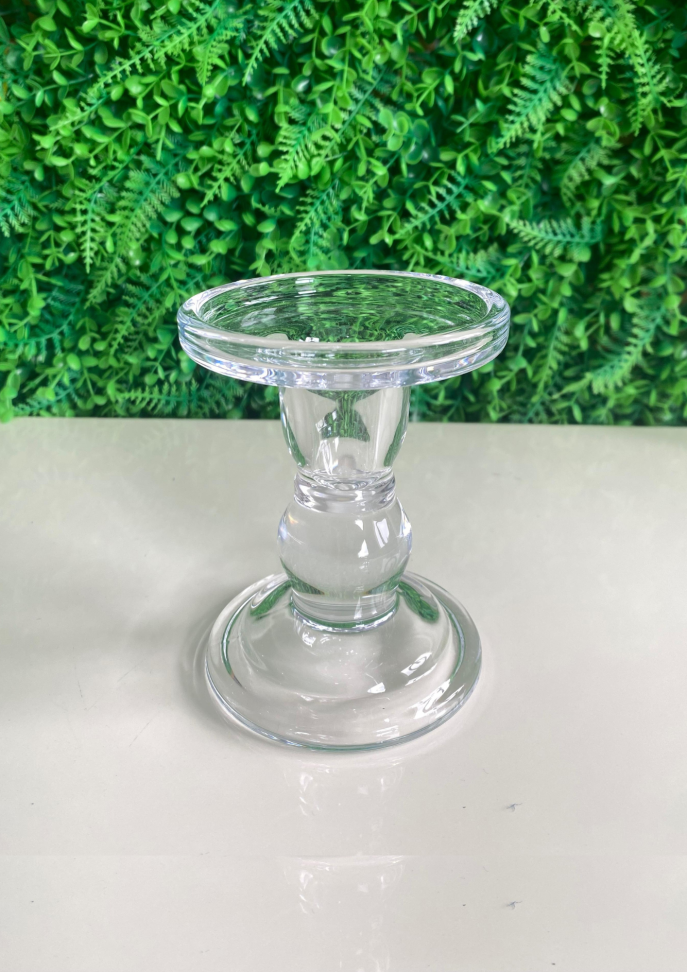 Porta velas de vidro 12cm