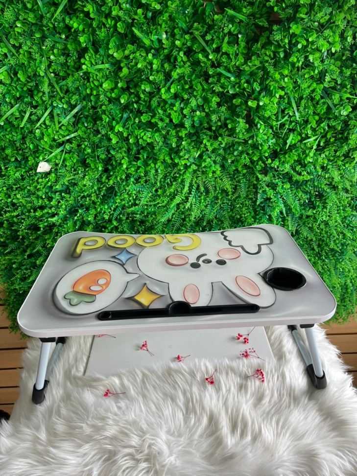 MESA/ BANDEJA INFANTIL COM SUPORTE DE PLÁSTICO - ESTAMPADA