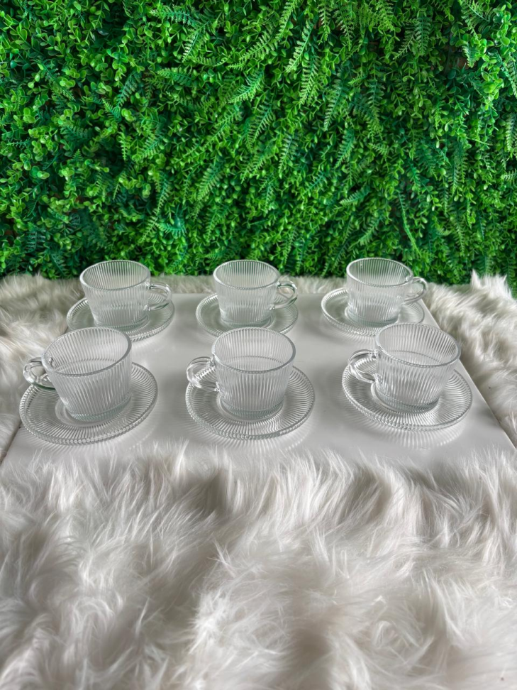 Conjunto 6 xícaras de vidro 180ML - #1