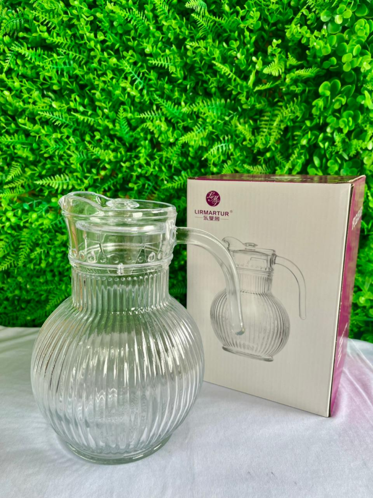 JARRA DE VIDRO COM TAMPA DE ACRÍLICO - 1,8L