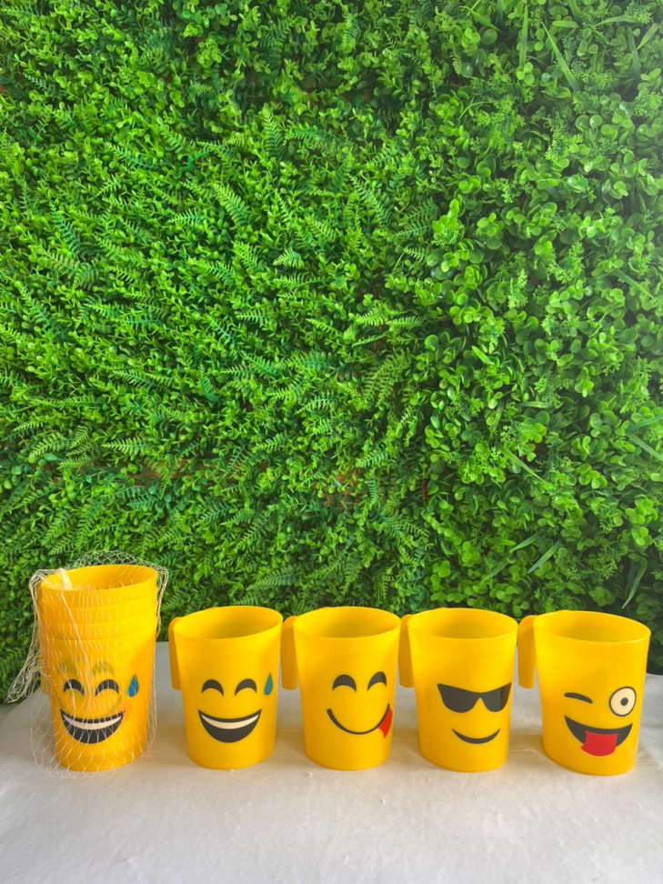 KIT - 4 CANECAS DE PLÁSTICO DECORADAS COM REDE