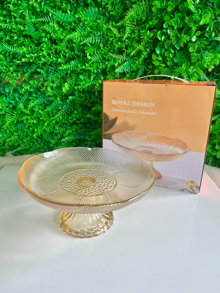 BAILARINA DE VIDRO AMBAR - MÉDIA (18 CM)