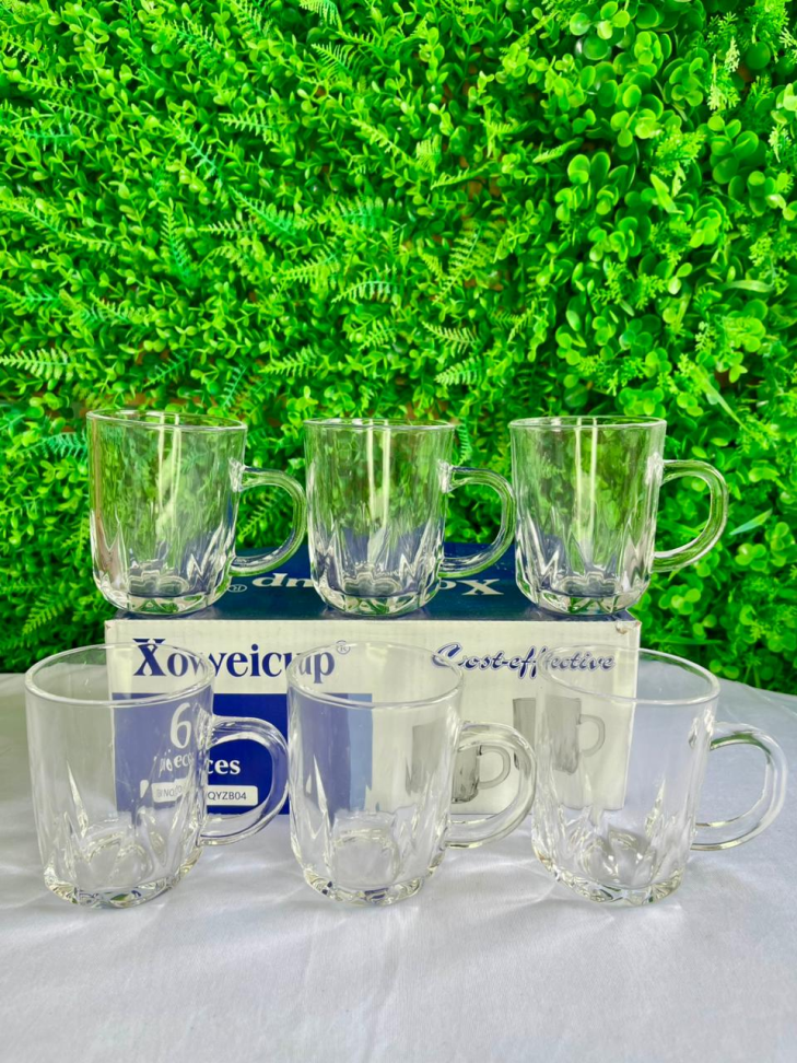 CONJUNTO - 6 XÍCARAS DE VIDRO (SIMPLES) - 240 ML