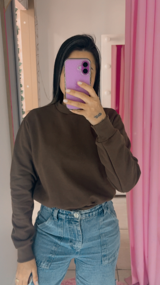 Cropped moletom