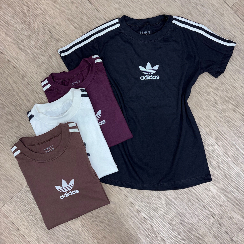 T-shirt Plus adidas listras