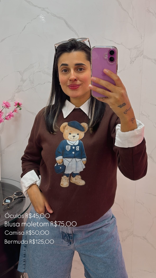 Blusa Moletom flanelado