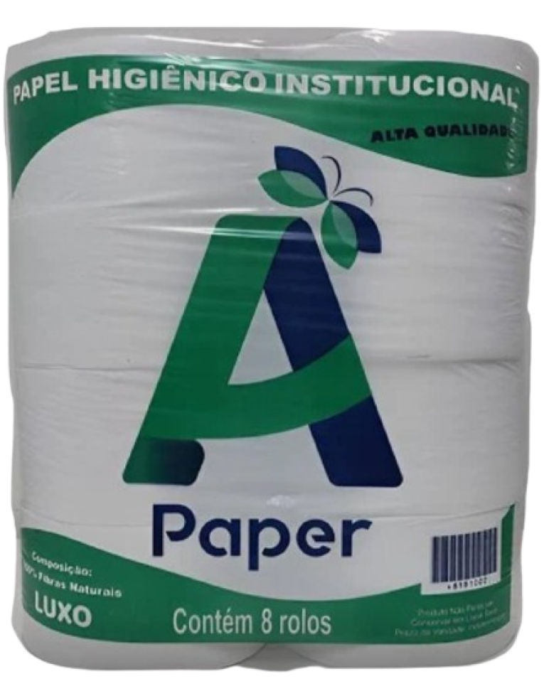 Papel Higiénico Rolão Luxo Apaper 8x300m