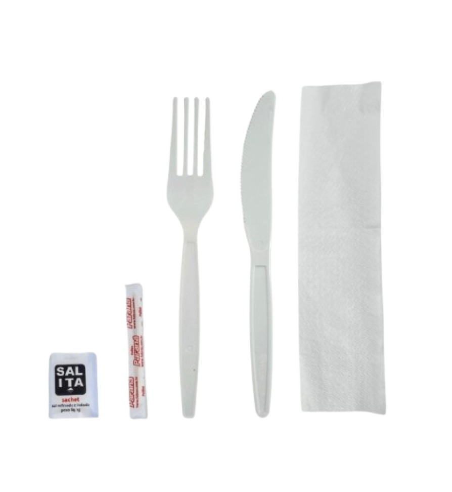 Kit Completo Talheres Descartável
