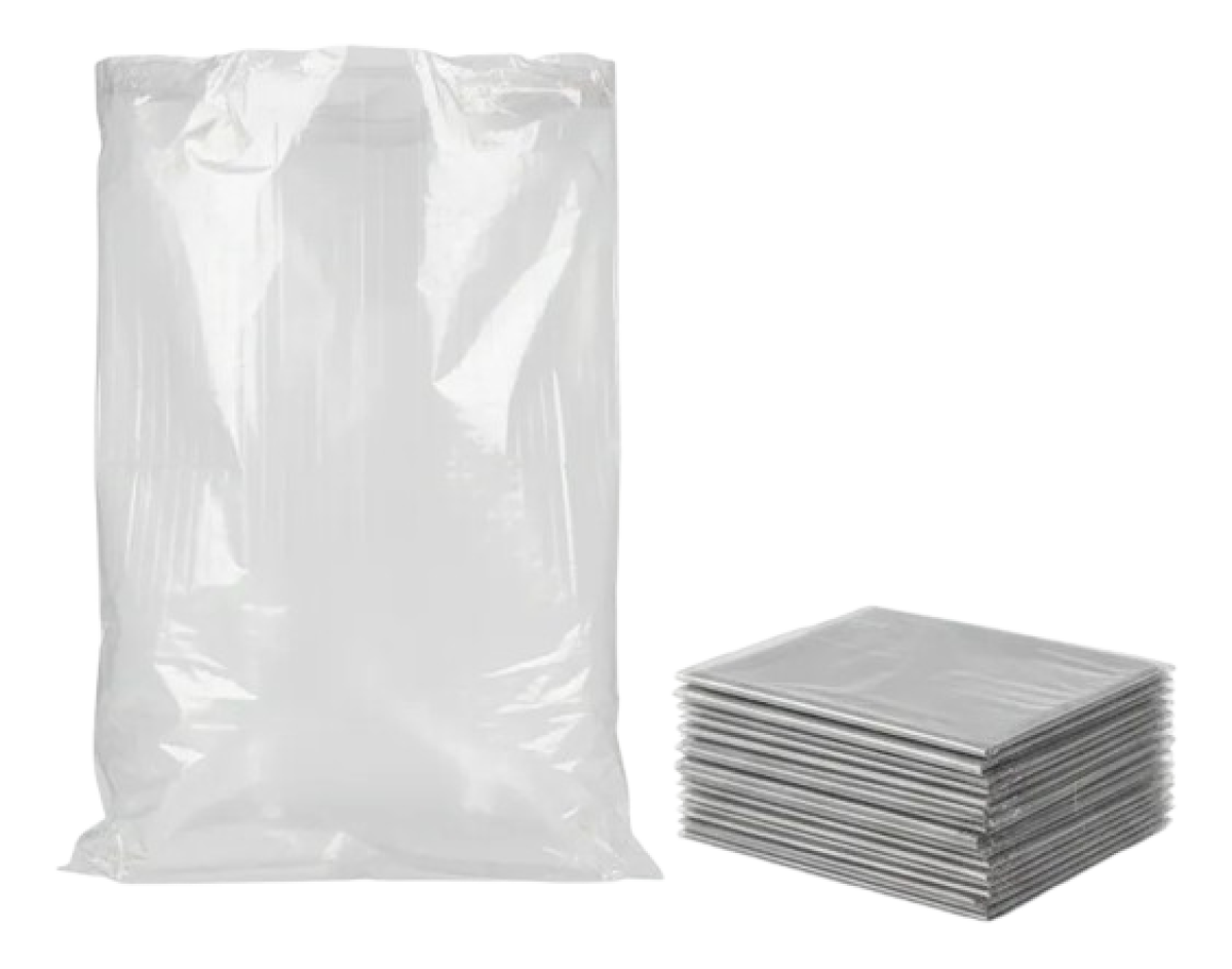 Sacos Lixo 100L Transparente - 70X85 Pesado (100 unidades)