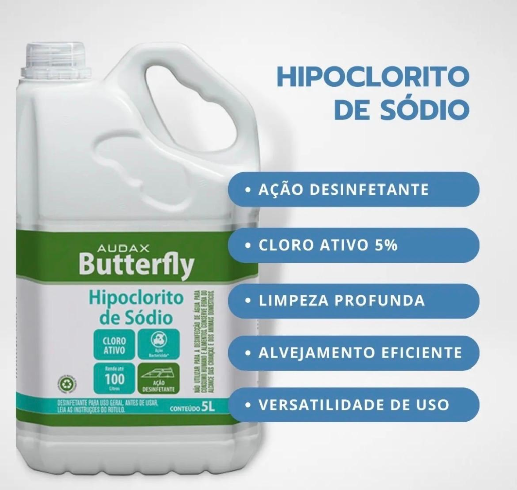 Hipoclorito de Sódio Audax Butterfly