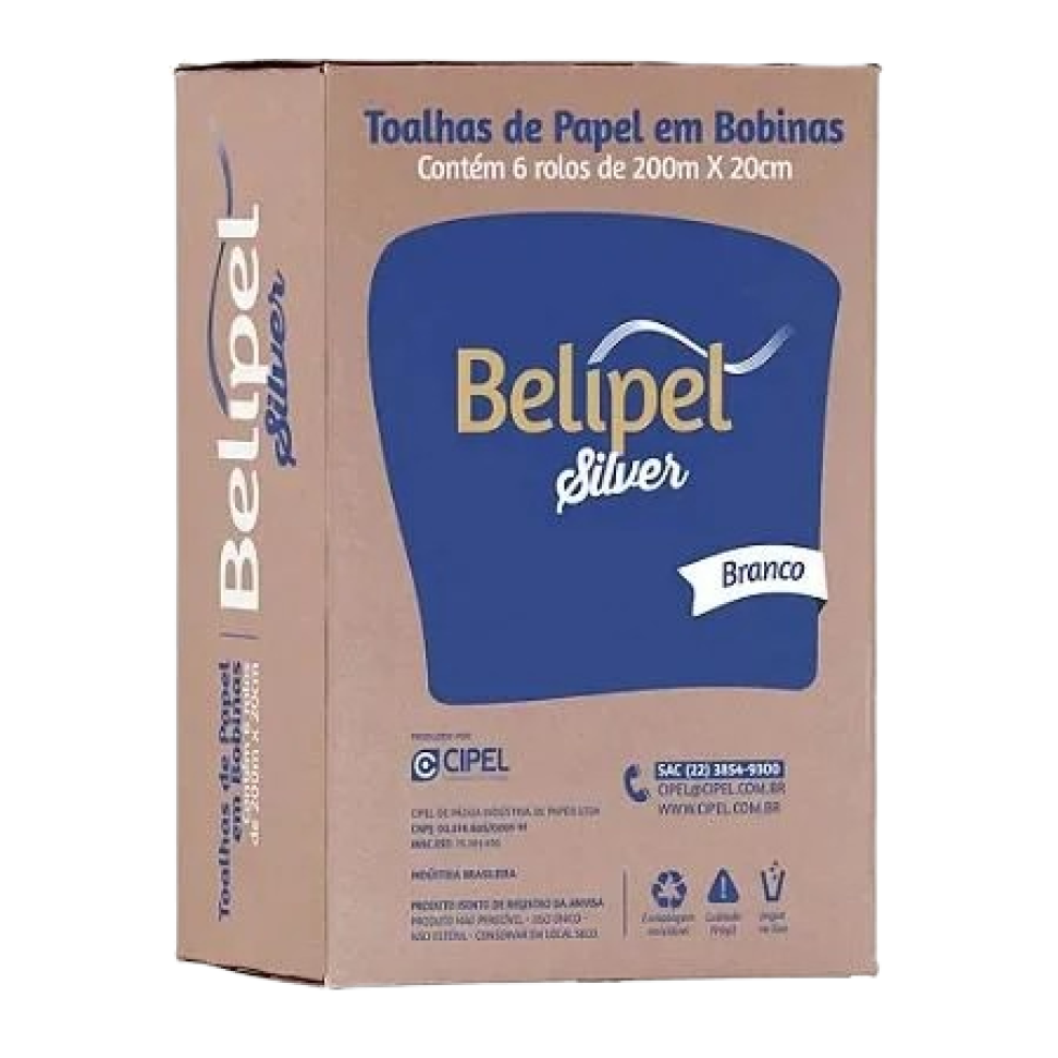 Papel Bobina Belipel Silver 6x200 metros
