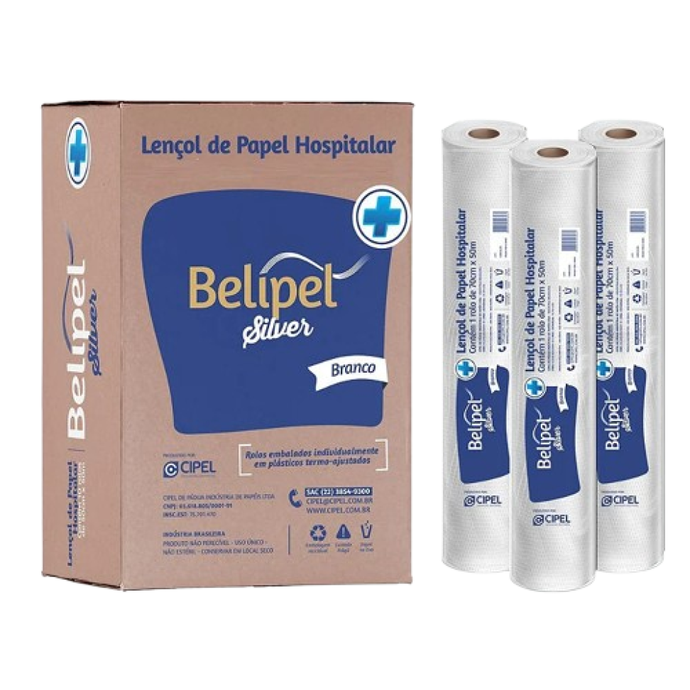 Lençol Hospitalar Belipel Silver 50x70