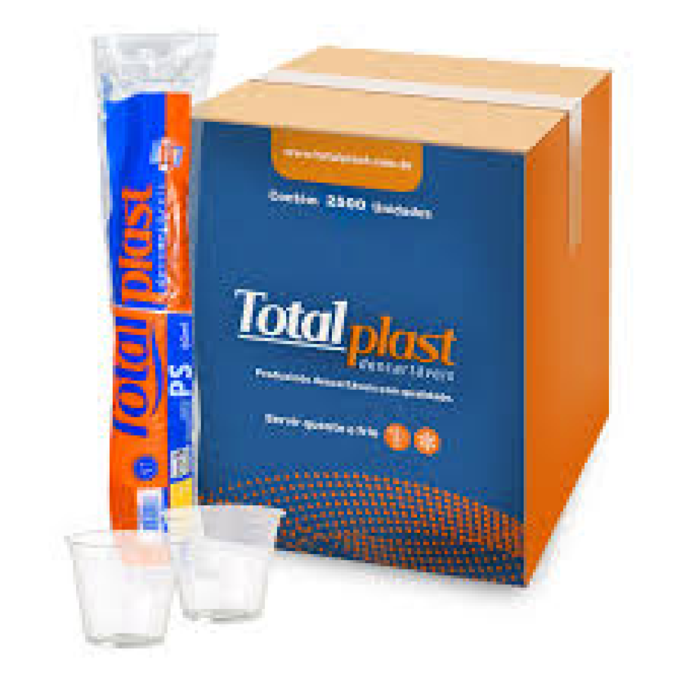 Copo Descartável Totalplast 200ml tiras c/ 100 unidades